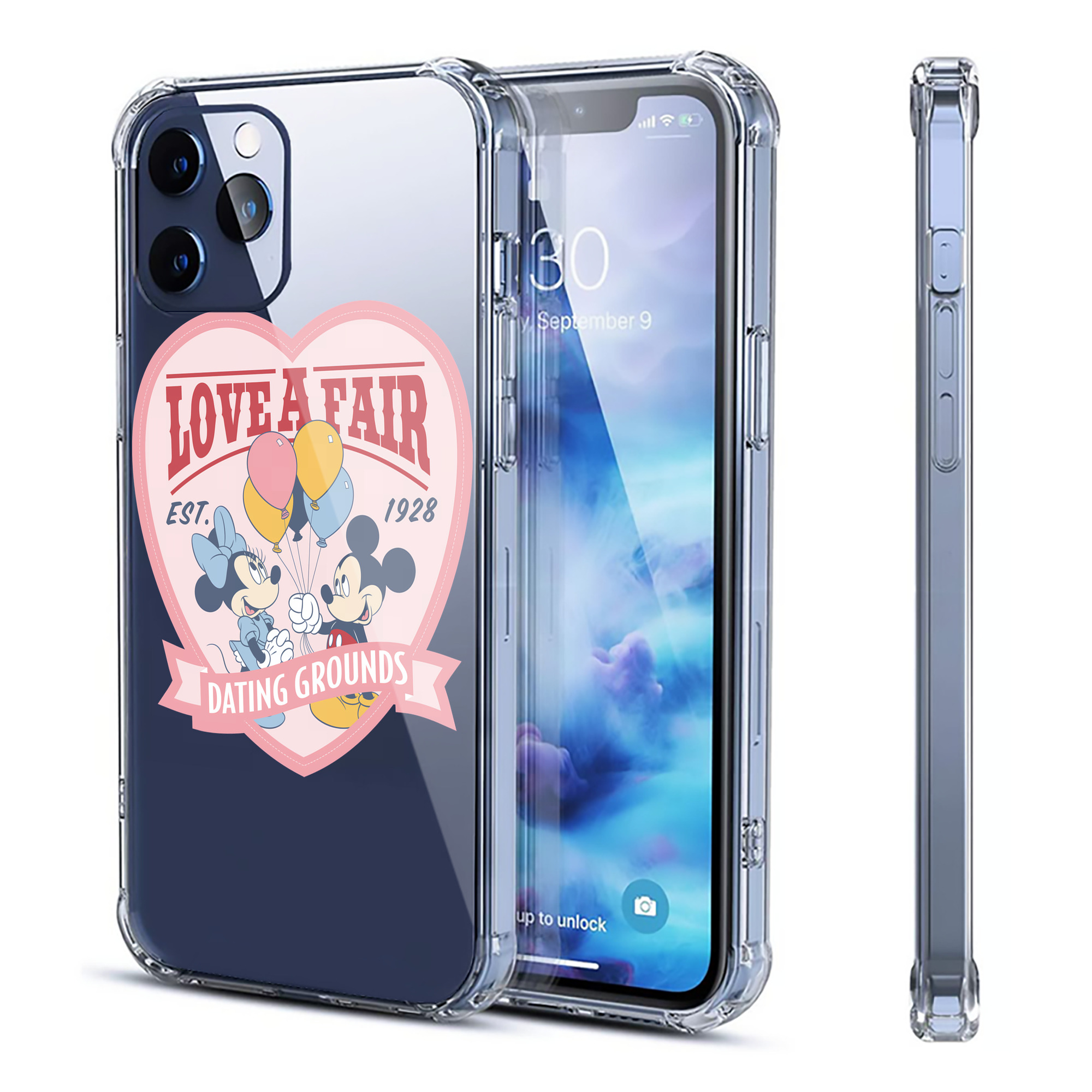 （画像用） ミッキーマウス Mickey Mouse 【iPhone 12シリーズ対応】透明スマホケース（クリアソフトケース）
